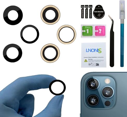 3 قطعة استبدال عدسة الكاميرا الخلفية الأصلية OEM 14 Pro من زجاج الياقوت لهاتف iPhone 14 Pro Max مع مجموعة أدوات لاصقة مثبتة مسبقًا وإصلاح in Saudi Arabia