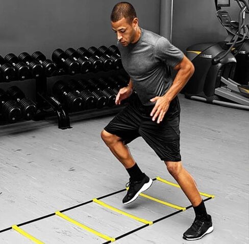 Agility Ladder (with 4 Stakes), Resistance Running Parachute, 4 Agility Hurdles, 10 Agility Cones & Carrying Caddy, 5 Resistence Level Loops, High Speed Jump Rope with Carrying Bag in Saudi Arabia