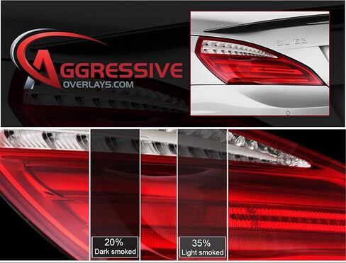 متوافق مع 2014-2021 Jeep Grand Cherokee Tinted Taillight Film أغطية تراكب ضوء الفرامل الثالثة (DARK SMOKED) in Kuwait