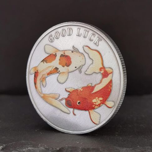 عملة كوي فيش فورتشن إليمنتس العتيقة الفضية المحظوظة - احتضن الحظ السعيد والبركات in Kuwait