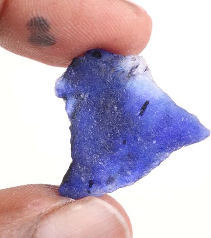 REAL-GEMS EGL ياقوت أزرق طبيعي معتمد 21 قيراط. أحجار كريمة خام خام مفكوكة AXA-62 in Saudi Arabia