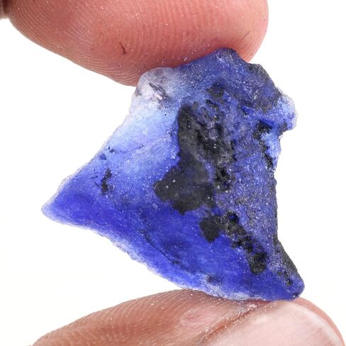 REAL-GEMS EGL ياقوت أزرق طبيعي معتمد 21 قيراط. أحجار كريمة خام خام مفكوكة AXA-62 in Saudi Arabia