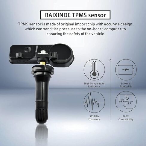 مستشعر TPMS 56029398AA 56029398AB 433 ميجا هرتز، مستشعر ضغط الإطارات متوافق مع كرايسلر 300 دودج دورانجو رام تشالنجر فيات 500 جيب جراند شيروكي in Kuwait