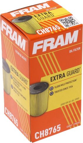 FRAM Extra Guard CH8765, 10K Mile Change Automotive Replacement Interval Cartridge Engine Oil Filter for Select Vehicle Models in Saudi Arabia