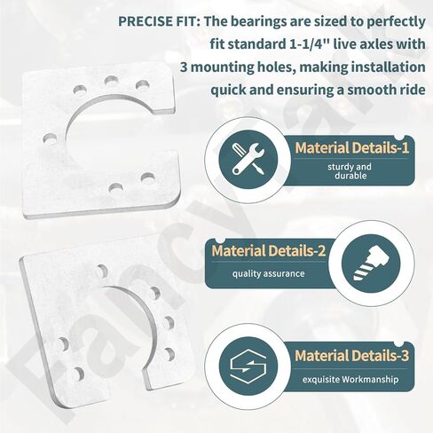 مجموعة محمل المحور المباشر Go-Kart مقاس 1-1/4 بوصة، مجموعة محمل 3 فتحات بشكل مثالي مع دراجات Go Karts الصغيرة/الدراجات الثلاثية/مركبة الطرق الوعرة in Kuwait