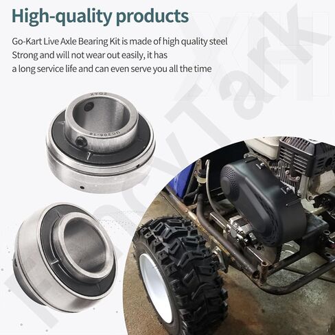 مجموعة محمل المحور المباشر Go-Kart مقاس 1-1/4 بوصة، مجموعة محمل 3 فتحات بشكل مثالي مع دراجات Go Karts الصغيرة/الدراجات الثلاثية/مركبة الطرق الوعرة in Kuwait