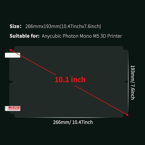 واقي شاشة طابعة LCD ثلاثي الأبعاد مكون من 6 قطع لطابعة Mono X 6K، M3 Plus، الحجم: 9.25 بوصة، طبقة حماية للشاشة لطابعة Anycubic Photon Mono X 6K، M3 Plus الراتنج ثلاثية الأبعاد. in Kuwait