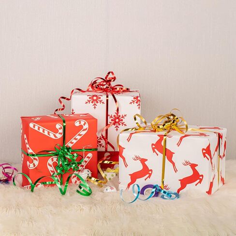 30 لفة من شريط البالونات المموج بألوان متنوعة للحرف اليدوية، وأعياد الميلاد، وعيد الحب، وحفلات الزفاف، وديكورات الحفلات (ألوان مختلطة 3/16 بوصة) in Kuwait