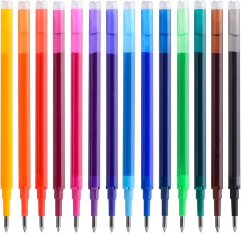 ParKoo Gel Ink Refills Compatible with FriXion and Friction Erasable Gel Pens, Fine Point 0.7 mm, 14 Colors in Saudi Arabia