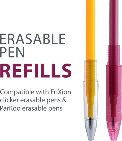 ParKoo Gel Ink Refills Compatible with FriXion and Friction Erasable Gel Pens, Fine Point 0.7 mm, 14 Colors in Saudi Arabia