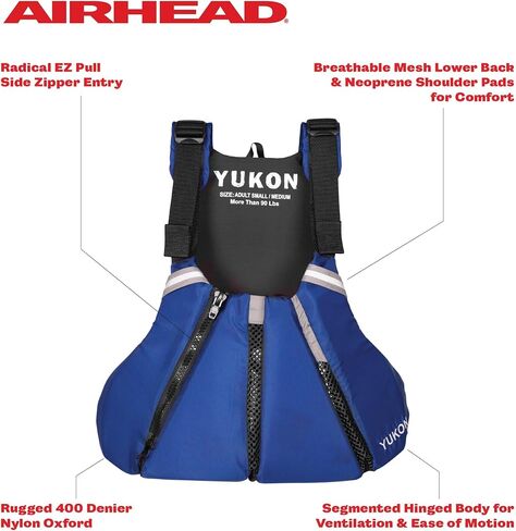 Yukon Sport Paddle Life Vest, Turquoise, Small/Medium in Saudi Arabia