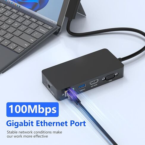 قاعدة شحن Microsoft Surface Dock 2 الجديدة مع 4K HDMI+VGA، قاعدة تركيب Microsoft Surface 11 في 1 لجهاز Microsoft Surface Pro 10/9/8/X/7/6/5/4/3، كمبيوتر محمول Surface 6/5/4/3/ 2/1، كمبيوتر محمول سيرفس جو 3/2/1، سيرفس بوك in Kuwait