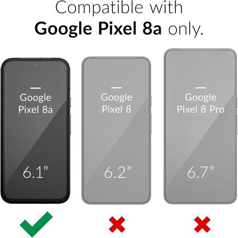 حافظة Crave Dual Guard لهاتف Google Pixel 8a، حافظة مزدوجة الطبقات للحماية من الصدمات لهاتف Google Pixel 8a - أخضر غابة in Kuwait