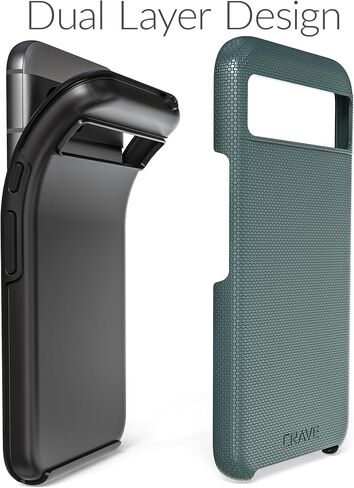 حافظة Crave Dual Guard لهاتف Google Pixel 8a، حافظة مزدوجة الطبقات للحماية من الصدمات لهاتف Google Pixel 8a - أخضر غابة in Kuwait