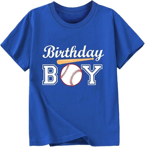 Birthday Boy Shirts Baseball/Basketball/Football Birthday Tshirts 2nd 3rd 4th 5th 6th 7th 8th 9th in Saudi Arabia