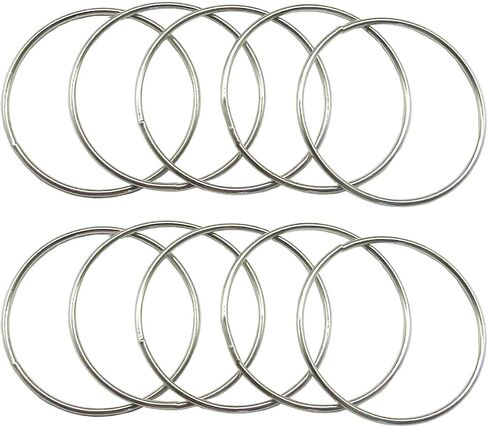 8 قطع 6، 8، 10، 12 بوصة حلقات معدنية فضية حلقات مكرامية لصائدي الأحلام والحرف اليدوية (فضي، (6، 8، 10 و12 بوصة)) in Kuwait