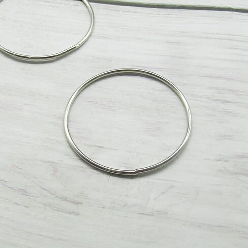 8 قطع 6، 8، 10، 12 بوصة حلقات معدنية فضية حلقات مكرامية لصائدي الأحلام والحرف اليدوية (فضي، (6، 8، 10 و12 بوصة)) in Kuwait