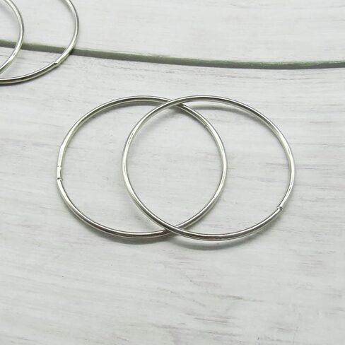 8 قطع 6، 8، 10، 12 بوصة حلقات معدنية فضية حلقات مكرامية لصائدي الأحلام والحرف اليدوية (فضي، (6، 8، 10 و12 بوصة)) in Kuwait