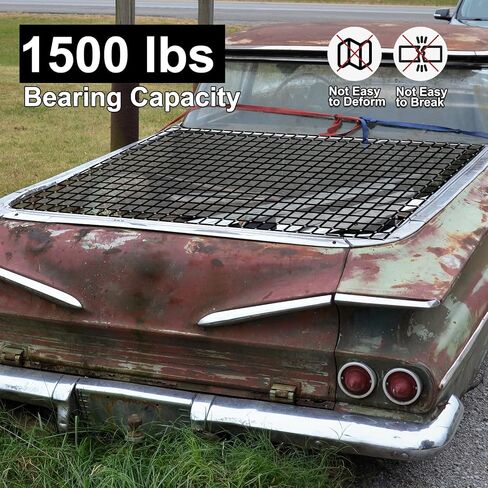 EASYBERG Heavy Duty Cargo Net for Pickup Truck Bed, Extra Large 10' x 12' ft Truck Cargo Net with Mesh, Cam Buckles & S-Hooks & Cross Strap, 1500lbs Capacity Cargo Net for Trailer SUV Jeeps in Saudi Arabia