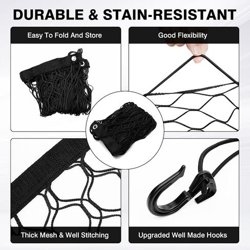Karltys Truck Bed Cargo Net for Hyundai Santa Cruz 2022-2024 Accessories, Santa Cruz Envelope Style Cargo Net, Heavy Duty Cargo Net for Pickup Truck Bed, Elastic Mesh Netting with Durable Hooks in Saudi Arabia