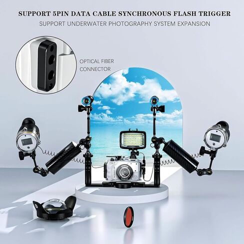 حافظة مقاومة للماء لهاتف Olympus TG7، حافظة كاميرا تحت الماء للغوص حتى 60 متر/195 قدم، إنذار مدمج للتسرب (أبيض) in Kuwait