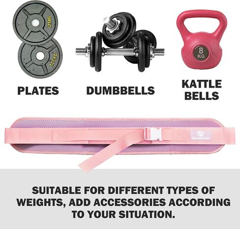 hip thrust belt, fully upgraded hip thrust belt for dumbbells, more comfortable hip thrust belt, home gym hip thrust belt with wider and longer anti-slip pads. in Saudi Arabia