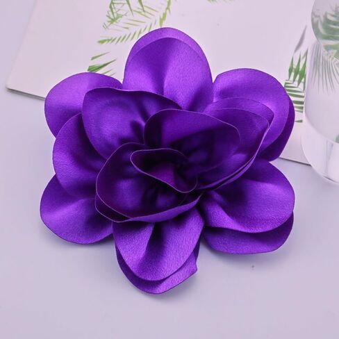 Large Flower Brooches for Women Dainty Fabric Floral Brooch Pin Bohemian Large Big Rose Camellia Flower Oversized Brooches Prom Accessories Jewelry Gifts in Saudi Arabia