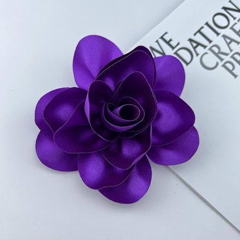 Large Flower Brooches for Women Dainty Fabric Floral Brooch Pin Bohemian Large Big Rose Camellia Flower Oversized Brooches Prom Accessories Jewelry Gifts in Saudi Arabia
