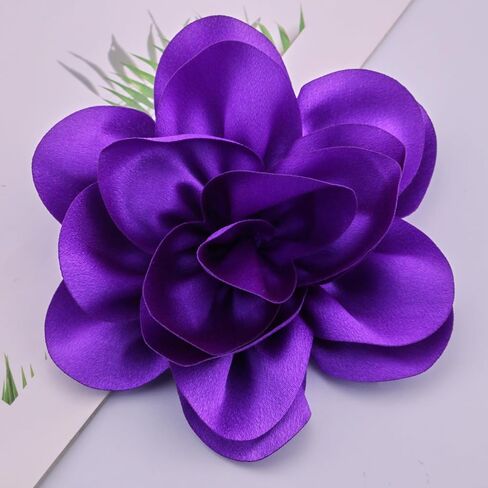 Large Flower Brooches for Women Dainty Fabric Floral Brooch Pin Bohemian Large Big Rose Camellia Flower Oversized Brooches Prom Accessories Jewelry Gifts in Saudi Arabia