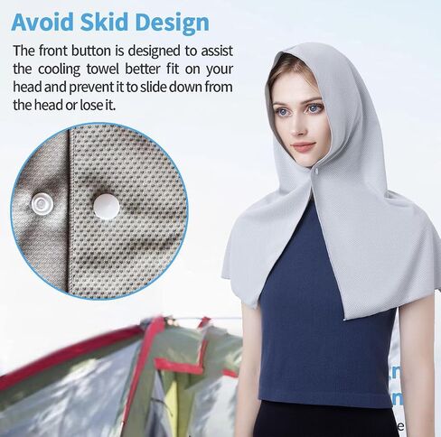 Cooling Towel for Sports, Neck, Face, Head, Yoga, Gym, Cycling, Running, Golf, Outdoor Activities, Hot Weather, Moisture Wicking, Quick Dry, Breathable, UV Protection (Purple) in Saudi Arabia
