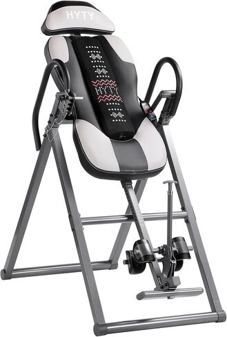 Advanced Heat and Massage Heavy Duty Inversion Table, Folding Heavy Duty Inversion Table with Adjustable Headrest & Comfortable Ankle Holders, Back Inverter/Strength Training, 300 Lbs in Kuwait
