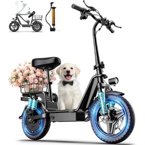 Peak 1300W Electric Scooter Adults, C14 PRO Electric Scooter for Adults with Seat, 48V 13Ah Battery, 14" Tires, 35 Miles Range, 20 MPH Max Speed, 330 LBS Load, with Seat & Rear Basket in Saudi Arabia