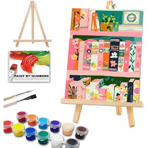 مجموعة الطلاء بالأرقام من ICYANART للبالغين، مجموعة طلاء زيتي من القماش بالأرقام، مناسبة للمبتدئين، مثالية لديكور الحائط المنزلي وأفكار الهدايا، مقاس 8 × 8 بوصة in Kuwait