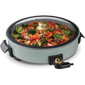 Dash Family Size 14" Skillet - Electric Skillet for Multi-Purpose Cooking - Ceramic Coating Cooking Surface - Tempered Glass Lid & Cool-Touch Handles - Lavender in Kuwait