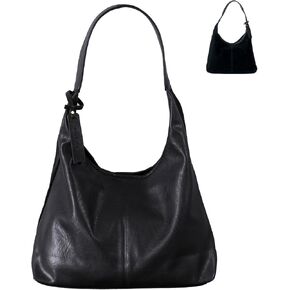 Soft PU Leather and Suede Tote Bag Shoulder Bag for Women - Large Capacity Hobo Bag with Interior Pockets in Saudi Arabia