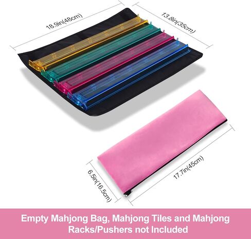 Empty Mahjong Bag with A Wrapper for Racks and an Extra Bag for Tiles (Red, Case Only) in Saudi Arabia
