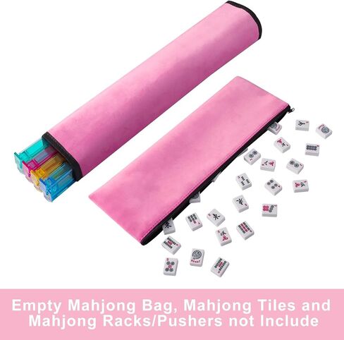 Empty Mahjong Bag with A Wrapper for Racks and an Extra Bag for Tiles (Red, Case Only) in Saudi Arabia