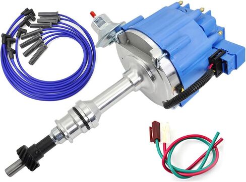 GM08 Performance HEI Distributor &Wire Kit including Compatible with Chevy 305 454 Chevrolet C10 P10 K10 GMC SBC BBC Oldsmobile Pontiac 262 267 307 327 350 5.0L 5.7L 6.6L 7.4L 4.3L in Saudi Arabia