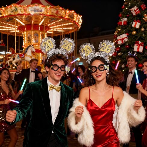 Wildarms New Years Eve Outfit Accessory, 2026 Bopper Headband and Glasses Set, Party Supplies and Favors, One Size in Saudi Arabia