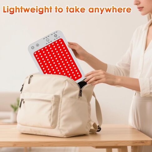 Red Light Therapy for Face Body, Infrared Red Light Panel with Adjustable Stand, 660nm and 850nm Near Infrared Therapy Lamp with 3 Modes, 6 Adjustable Brightness and Timer, for Home and Travel Use in Saudi Arabia