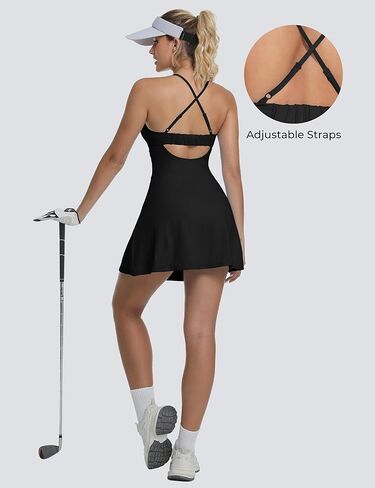 MathCat Tennis Dress, Athletic Dress for Women with Built in Bra & Shorts Pockets Golf Summer Dresses Outfits for Workout in Saudi Arabia