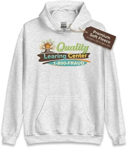 Donkey Tees Quality Learing Center - 1800 FRAUD Funny Pop Culture Humor Fleece Xs-6x - Hoodie in Saudi Arabia