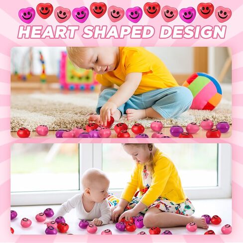 150 Pcs Valentine's Day Heart Stress Balls 1.5 Inch Stress Balls Anxiety Relief Toys Party Favors Adults (Expression) in Saudi Arabia