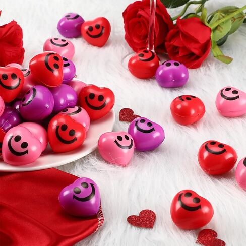 150 Pcs Valentine's Day Heart Stress Balls 1.5 Inch Stress Balls Anxiety Relief Toys Party Favors Adults (Expression) in Saudi Arabia
