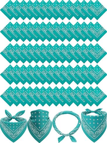72 قطعة Neon Paisley Bandanas Bulk Cowboy Paisley Bandanas للجنسين in Saudi Arabia