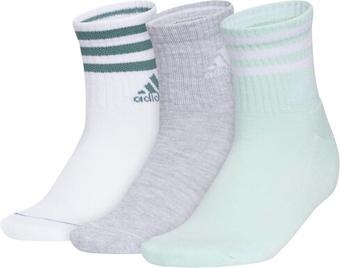 adidas womens Women's Cushioned 3-stripe 4.0 3-pack High Quarter in Kuwait