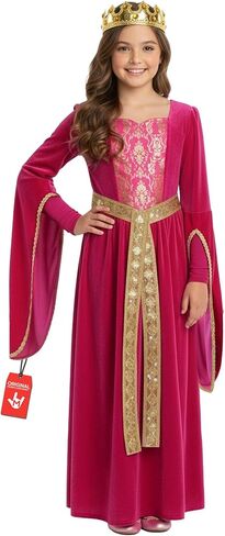 Morph Blue Medieval Princess Costume Girl Renaissance Dress Medieval Kids Renaissance Costume for Girls Halloween Costumes For Girls Medium in Saudi Arabia