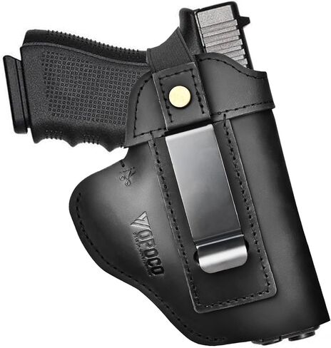 IWB/OWB Leather Holster for Taurus G2/G2C/G3C, Glock 19/42/43X, Sig P365/P320, Ruger LCP, Hellcat, Shield 9mm Right/Left Concealed Carry Universal Gun Holster for Most Size Pistols in Saudi Arabia