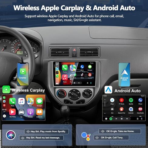 2G+64G Android 15 Car Stereo for Ford Focus 2005-2008 with Wireless Carplay Android Auto,9" 2.5D Touch Screen Car Radio with Mirror Link WiFi GPS Bluetooth FM RDS EQ SWC Backup Camrea MIC in Saudi Arabia