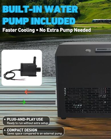1 HP Ice Bath Water Chiller – Dual Mode Hot & Cold Therapy Machine with Ozone & Dual Filters, Rapid Cooling System for Cold Plunge & Recovery in Saudi Arabia
